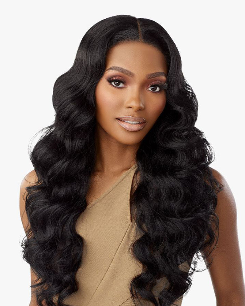 360 Full Lace Frontal Body Wave Wig - Free Part Human Hair Wig with Baby Hair Natural Black