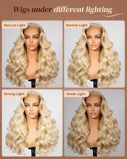 Blonde Khaki Wig Color Difference