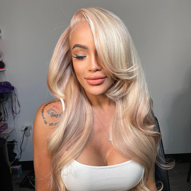 【30&quot; Super Sale】Minimalist Blonde Series Glueless 13x4 Lace Front Pre-Bleached Knots Light Color Body Wave/Straight Human Hair Wig