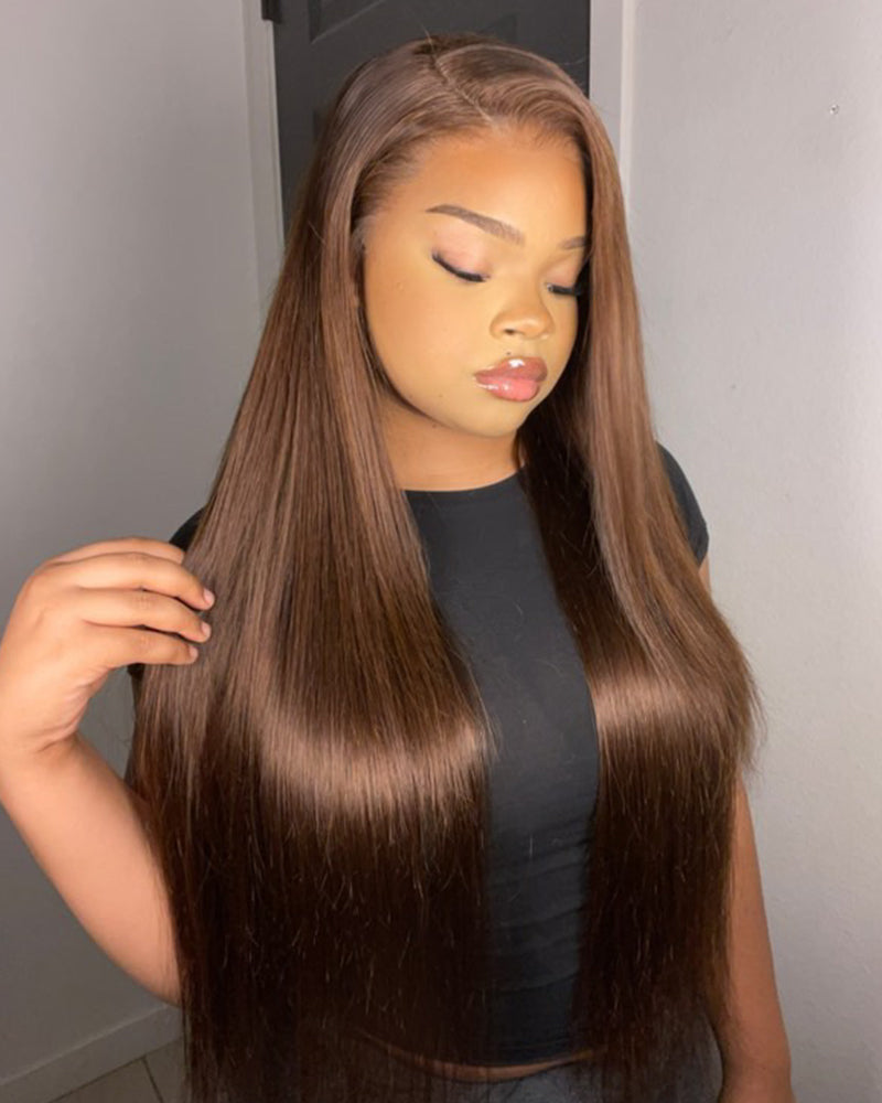 【30&quot; Super Sale】Minimalist Color Series Glueless 13x4 Lace Front Pre-Bleached Knots Blonde and Brown Highlight Colored Body Wave/Straight Human Hair Wig