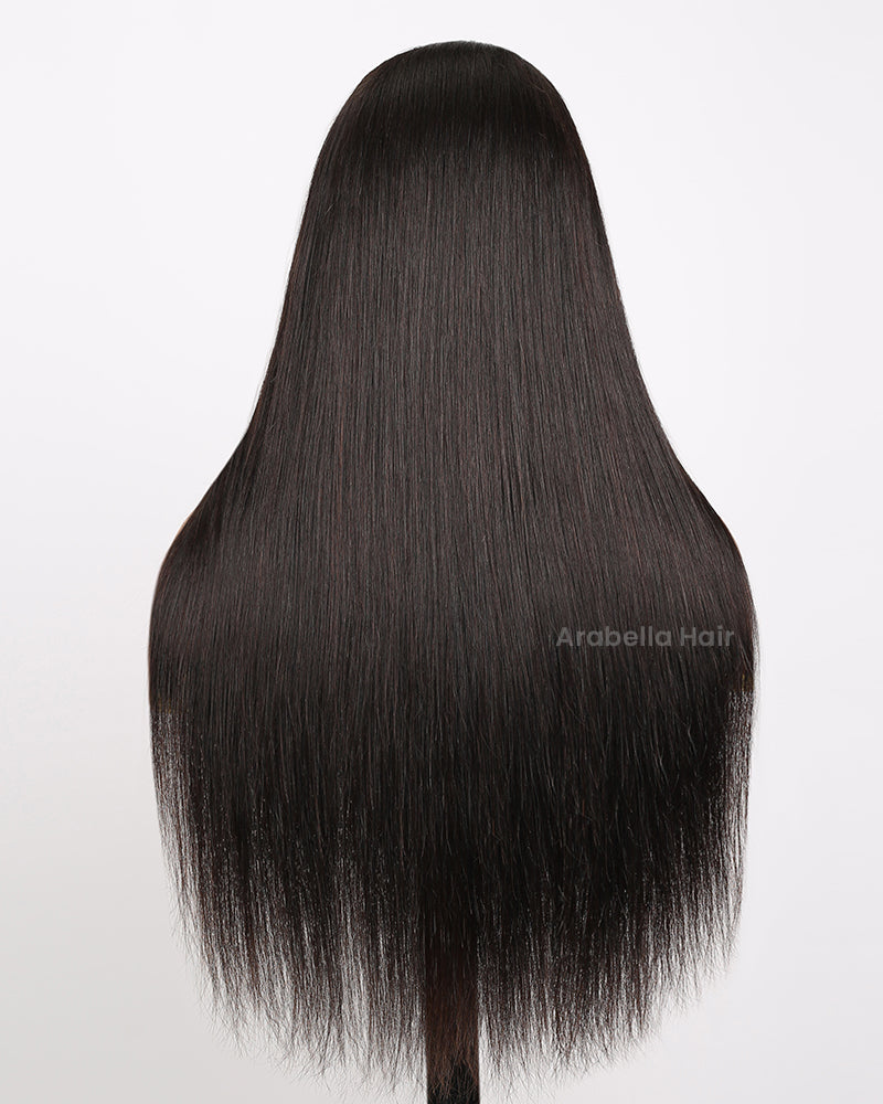 V Part 2.0 Straight Wig Real Scalp Glueless Natural Black Beginner Friendly Human Hair Wig