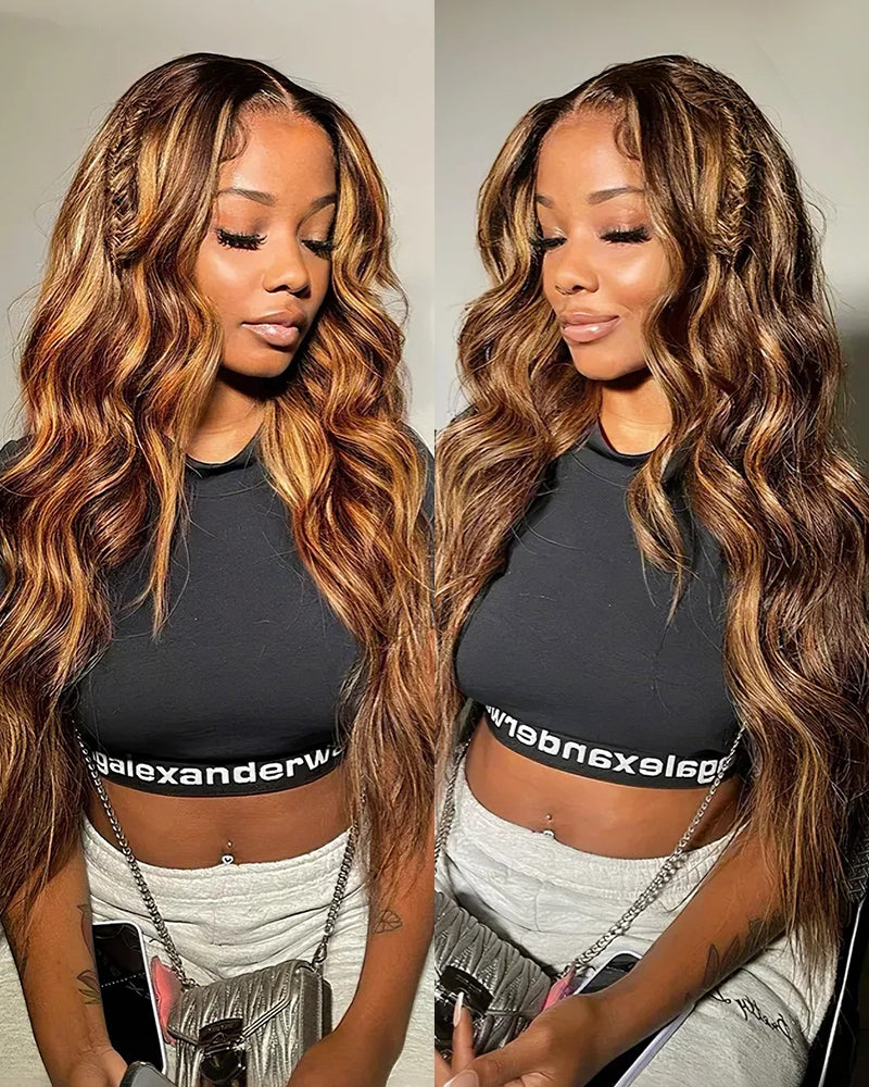 【Bogo Sale】Piano Highlight Colored Body Wave 5x5 Glueless Lace Human Hair Wigs