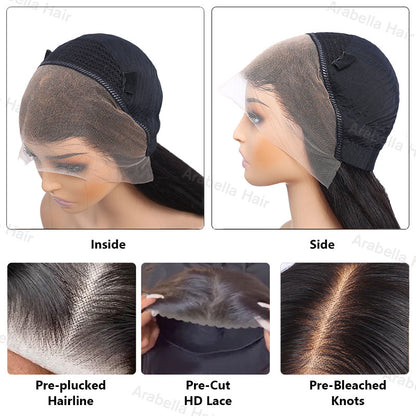 13x4 Lace Frontal Piano Highlight Color New Upgraded Body Wave Pre-Plucked Human Hair Wig Free Part