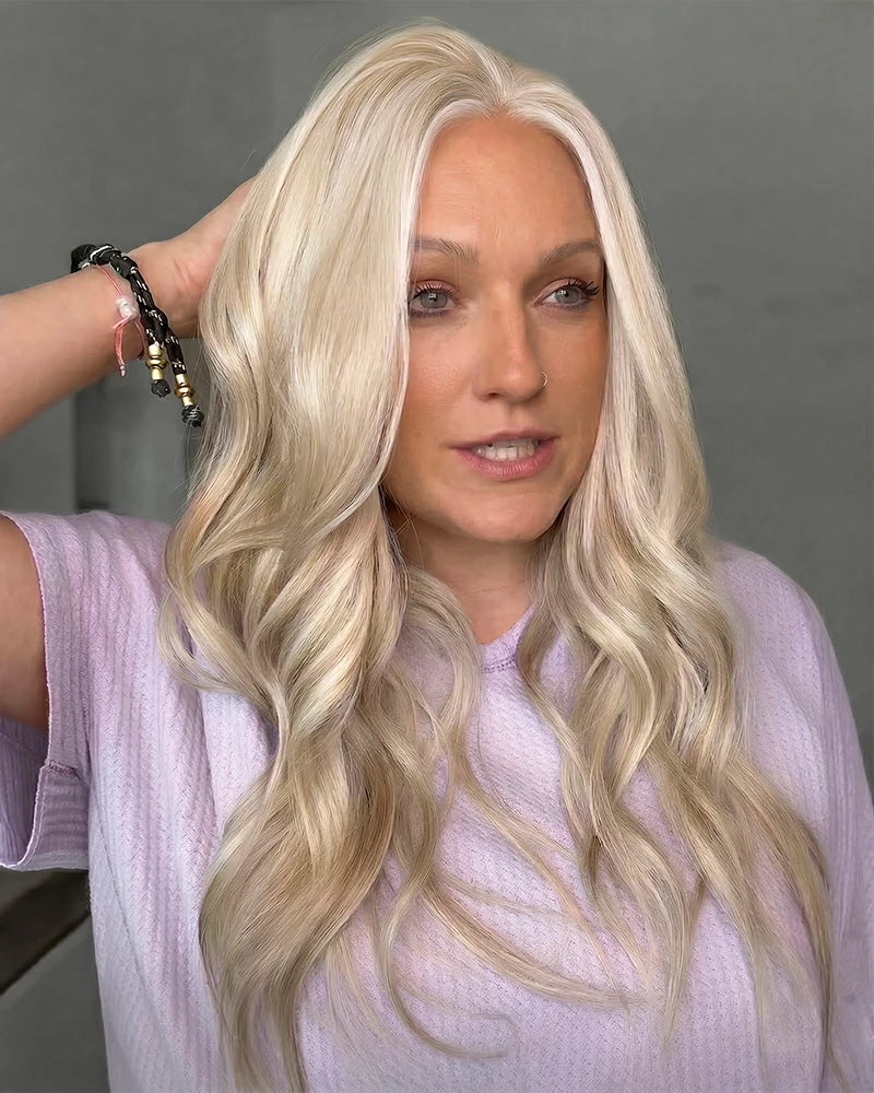 Arabella 13x6 Three-Go™ Glueless Blonde Highlight Loose Body Wave/Silky Straight Wig With Drawstring For Beginner