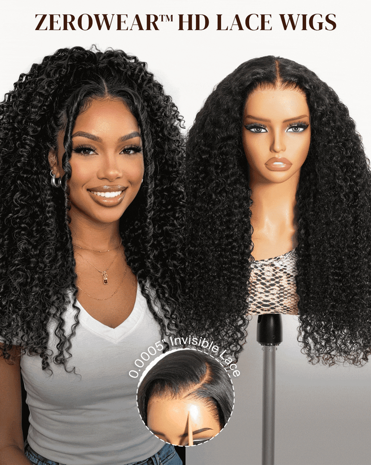 HD_Lace_Jerry_curly_natural_black_wig_natural_look_on_model_vs_mannequin_head_Arabella_HDETE-WIG-N-DC-260613