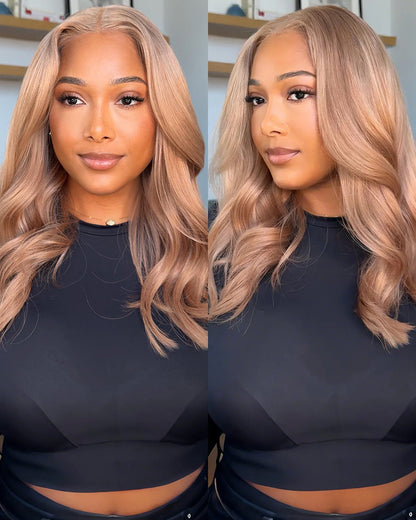 Limited Design Ash Honey Blonde Colored Straight Bob Glueless 6x5 Pre-Cut Lace Human Hair Wigs