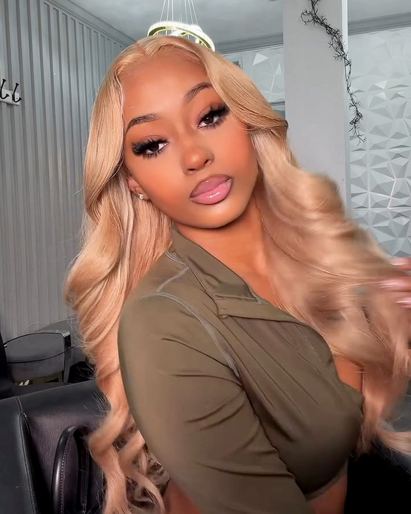 Arabella 13x6 Three-Go™ Milk Tea Brown Glueless Wig Silky Straight With Drawstring 100% Human Hair Wig