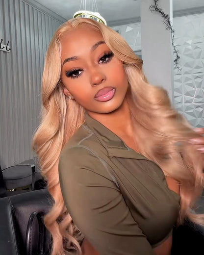 Arabella 13x6 Three-Go™ Milk Tea Brown Glueless Wig Silky Straight With Drawstring 100% Human Hair Wig