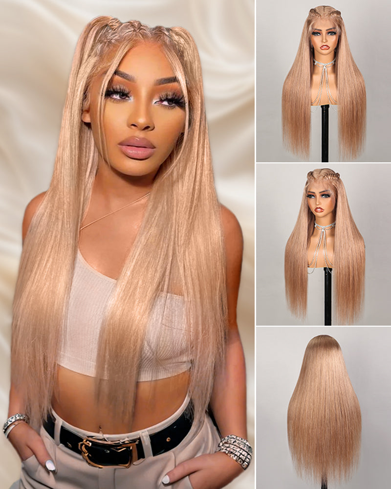 Arabella 6x5/13x4/13x6 Lace Glueless Milk Tea Brown Straight Wig Pre-cut Lace Beginner Friendly
