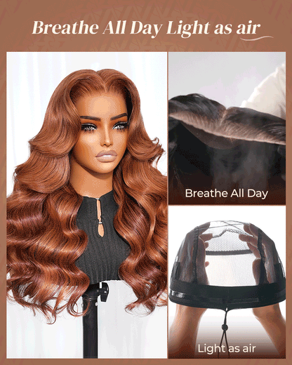 Arabella 13x6 Three-Go™ Maple Leaf Brown Ombre Glueless Wig Loose Body Wave With Drawstring