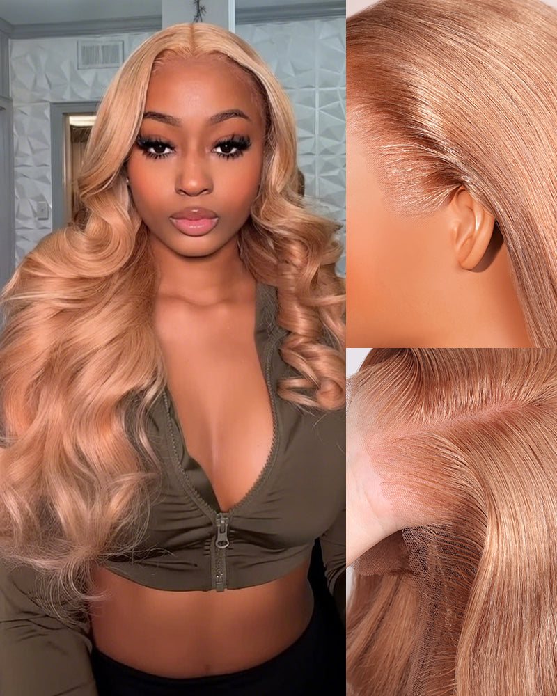 Arabella 13x6 Three-Go™ Milk Tea Brown Glueless Wig Loose Body Wave With Drawstring 100% Human Hair Wig