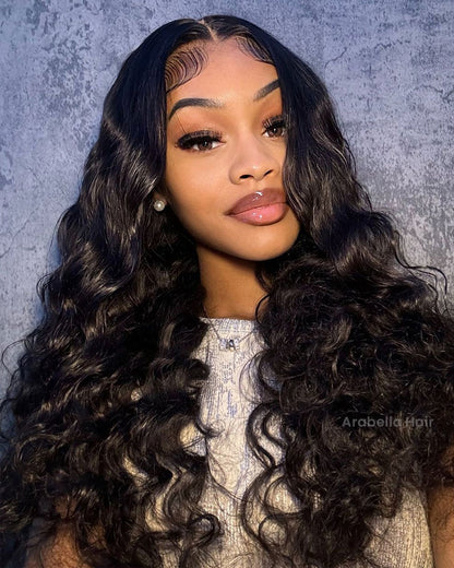 New Body Wave Long-Lasting Curl Hold| Pre-bleached Knots Human Hair Free Part