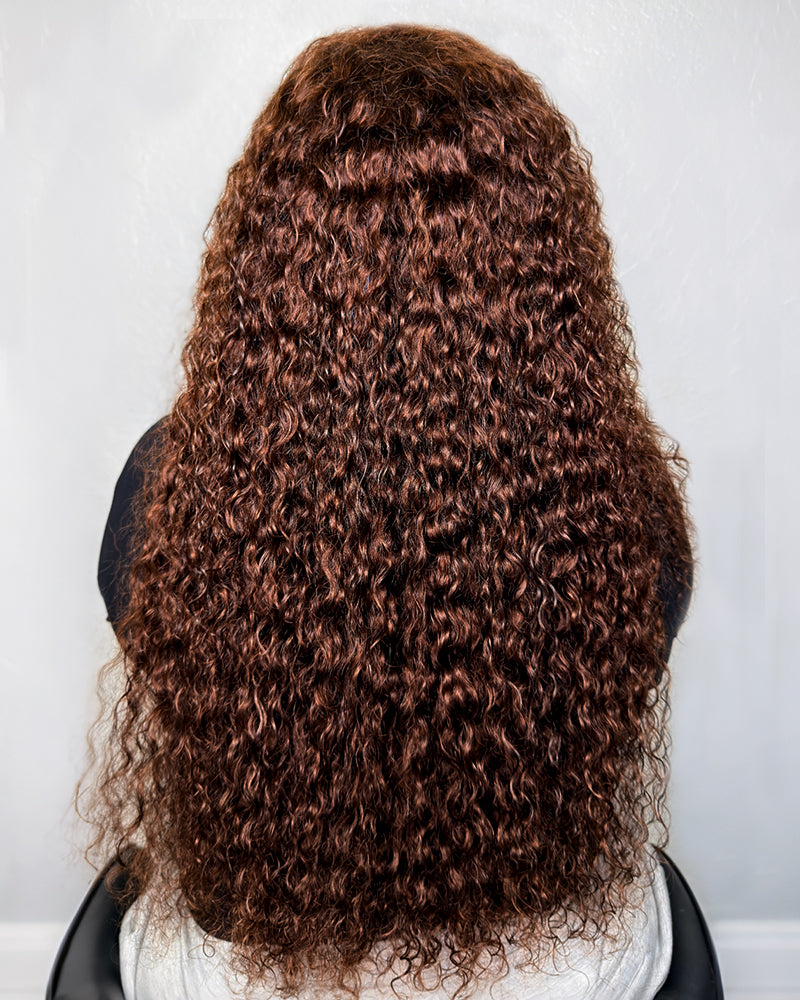 【Extra Long Wigs Sale】Arabella 13x6 Three-Go™ Glueless Wig Chocolate Brown Burmese Curly With Drawstring