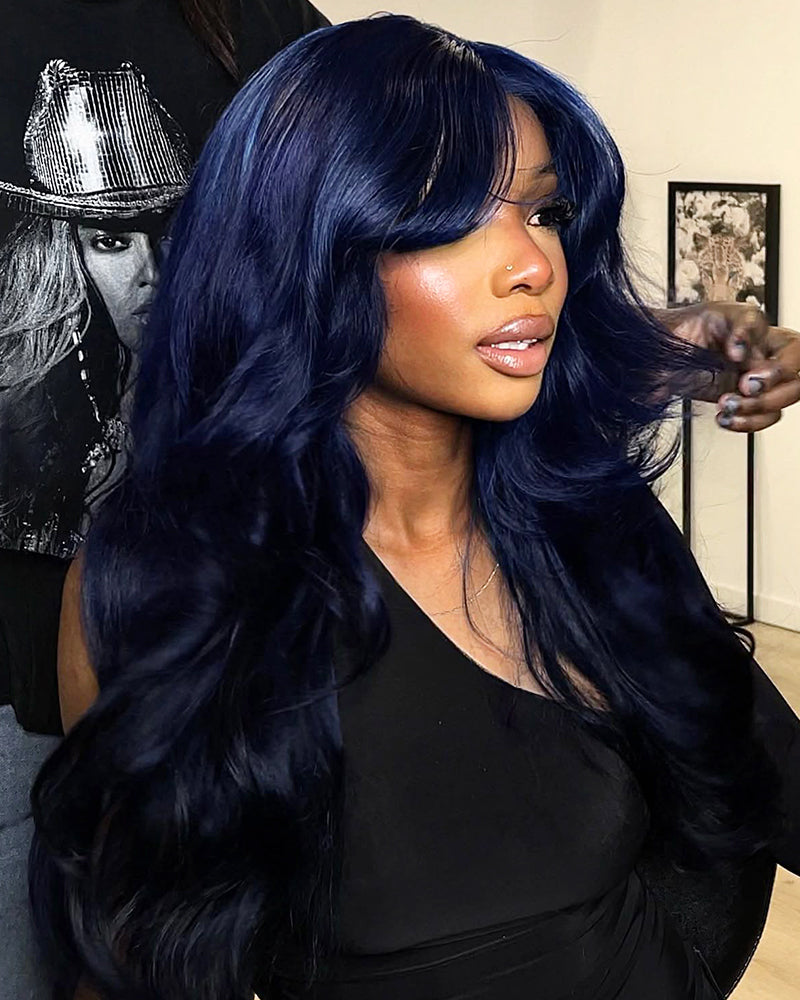 Arabella 13x6 Three-Go™ Midnight Blue Glueless Loose Body Wave With Drawstring 100% Human Hair Wig
