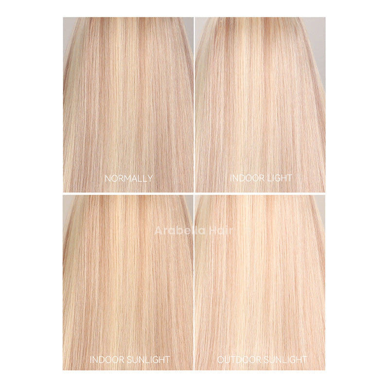 Arabella 13x6 Three-Go™ Glueless Blonde Highlight Loose  Body Wave/Silky Straight Wig With Drawstring For Beginner