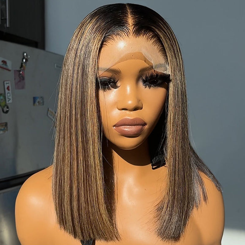 Minimalist Short Bob: Glueless 6x5 Pre-Cut Lace Ready-to-Wear Straight Human Hair Wig