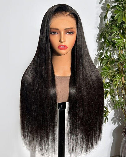 360 Lace Frontal Natural Black Long Straight Wig Free Part Ponytail Style Human Hair Wig -Arabella Hair Wigs Arabella Hair 