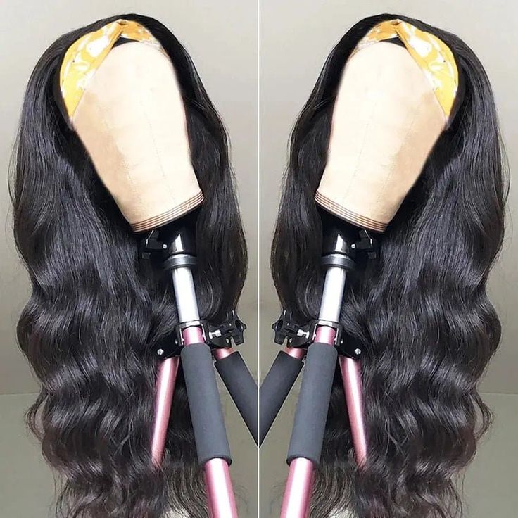 【Super Sale】Glueless Body Wave Natural Black Virgin Hair Grip Headband Wig Human Hair Wig