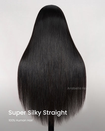 3 In 1 Half Wig Silky Straight Half Wig Or Up-Do Drawstring Cap Beginner-Friendly Human Hair Wigs