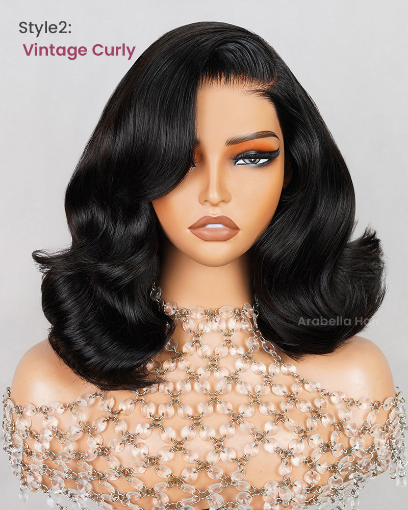 Minimalist Short Bob: Pre Plus Layered Wig - 6x5 Pre-Cut Lace Celebrity Style C Part Human Hair