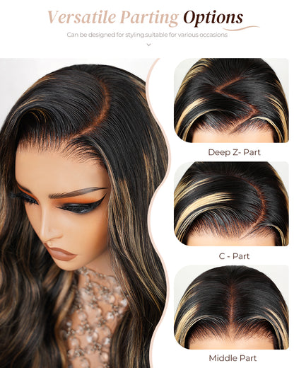 Arabella 6x5 invisible knots Glueless Balayage Highlight Loose Deep Wave Wig Pre-cut Lace Beginner Friendly