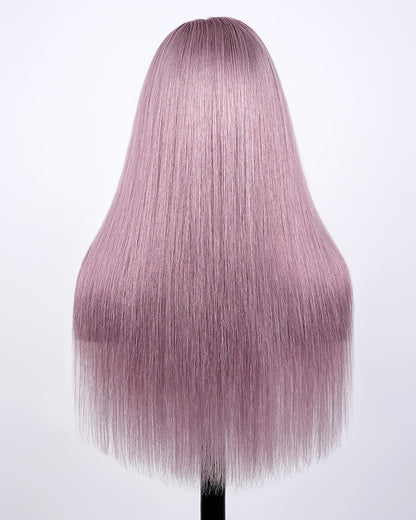 Arabella Ash Purple Straight Wigs Back