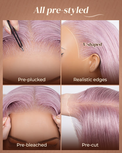 Arabella Ash Purple Straight Wigs Details