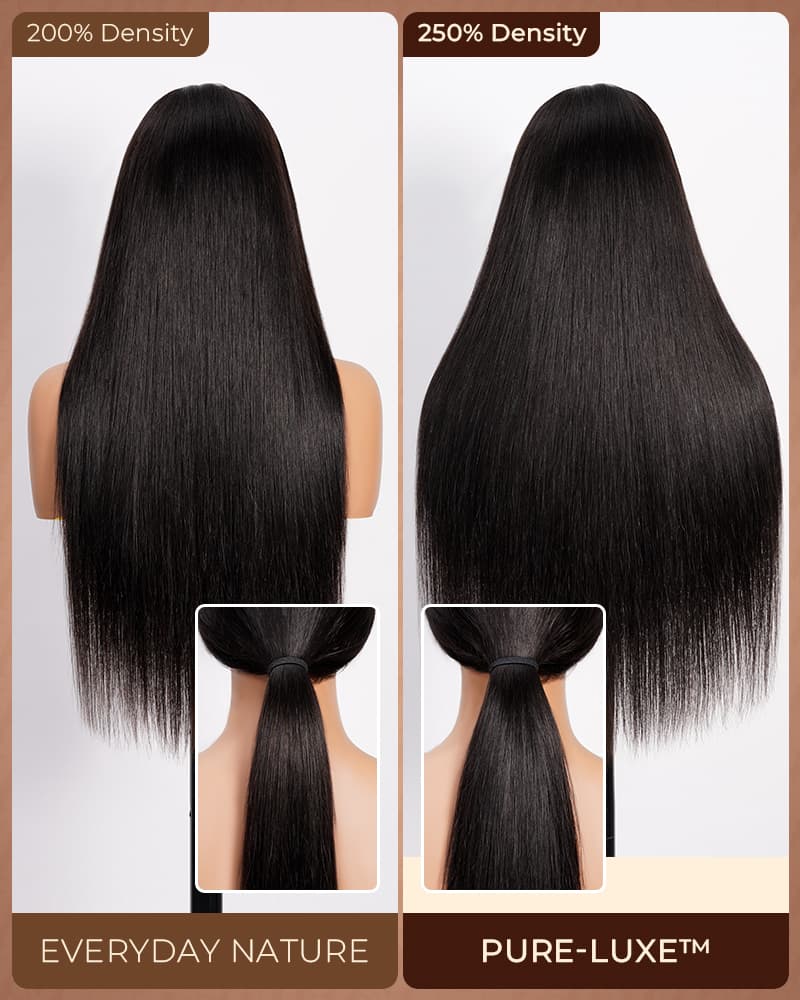Arabella 13x6 Three-Go™ Glueless Wig Silky Straight With Drawstring Natural Black 100% Human Hair Wig