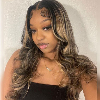 Bogo Sale | Balayage Color Body Wave 24inches+Natural Black Loose Wave Bob 14inches-6x5 Lace