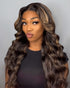 arabella body wave balayage highlights 100% human hair wig