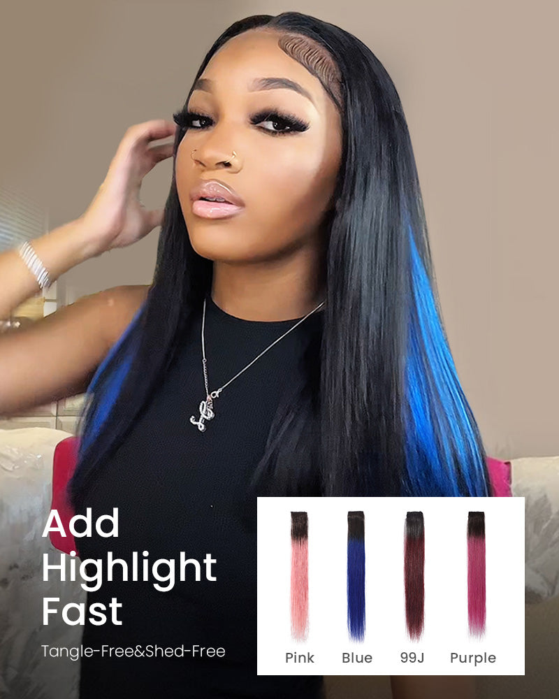 【Limited Design】Easy-Wear Glueless 6x5 Pre-Cut Lace Straight Wig With Bleached Knots - Human Hair In Natural Black With Color Choices