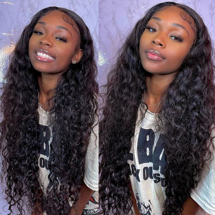 【Flash Sale】Water Wave 4x4 Lace Closure Glueless Natural Black Human Hair Wigs