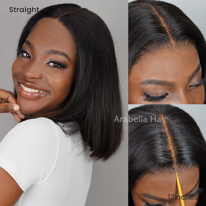 Minimalist Short Bob: Double Drawn Bob Wig Upgraded 3D Cap Pre-Plucked Mini Knots