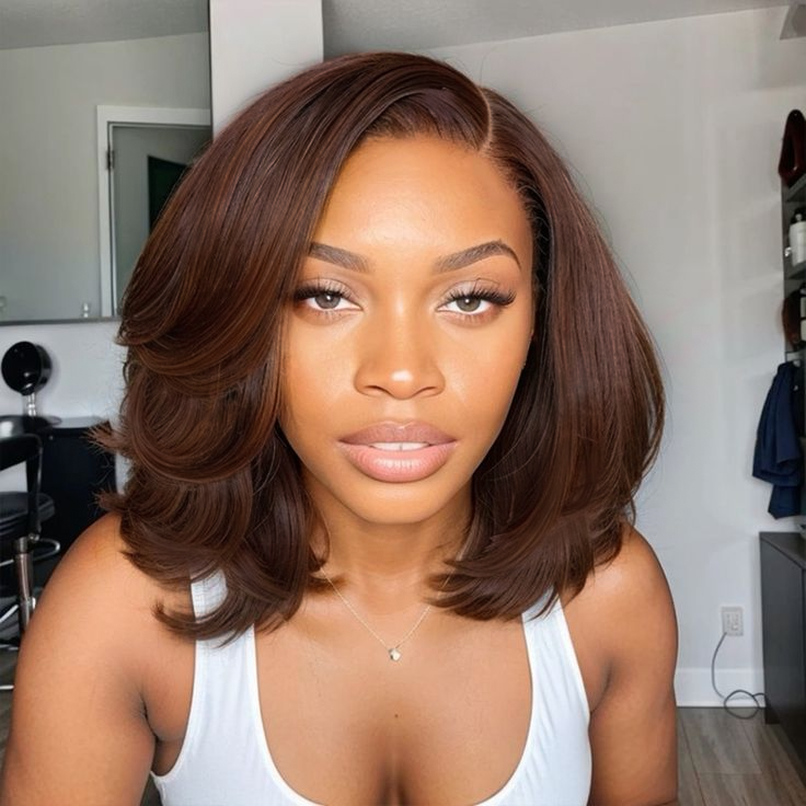 Minimalist Short Bob: Pre Plus Layered Wig - 6x5 Pre-Cut Lace Celebrity Style C Part Human Hair