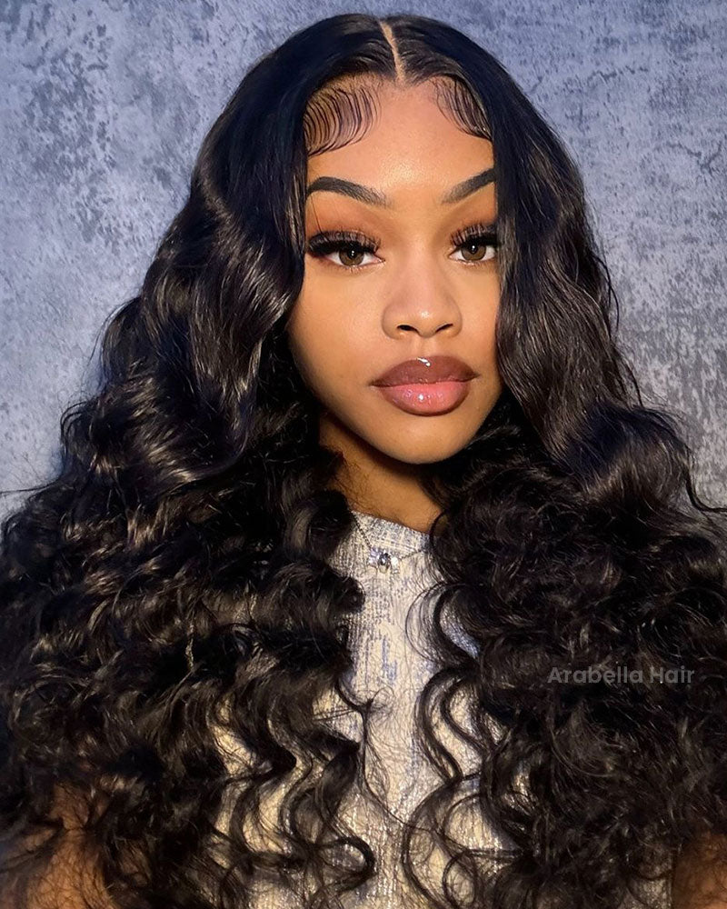 New Body Wave Long-Lasting Curl Hold| Pre-bleached Knots Human Hair Free Part