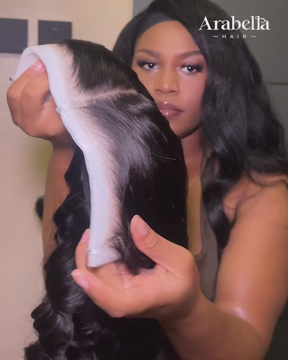 Pure-Luxe™ Loose Wave Natural Black Easy Wear Glueless 13x6 Ultra-Dense Human Hair Wig Pre-Cut Lace