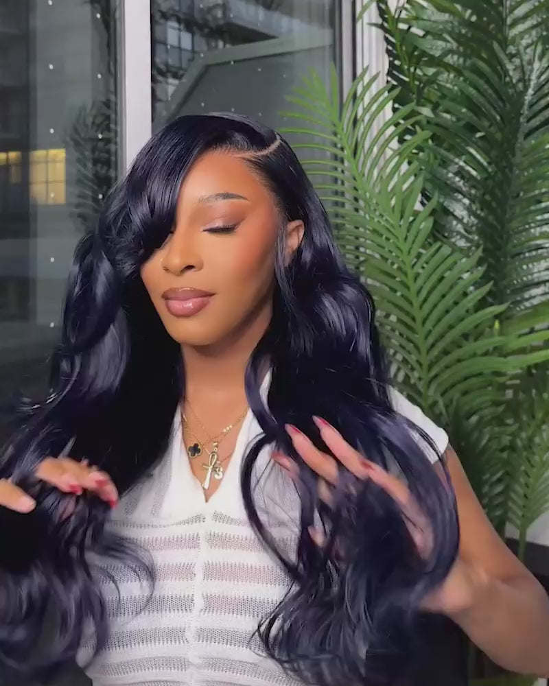 Arabella 13x6 Three-Go™ Midnight Blue Glueless Loose Body Wave With Drawstring 100% Human Hair Wig