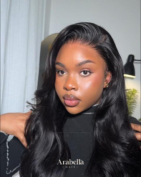 zerowear HD lace wigs natural black body wave HRHDETE-WIG-N-BW-26