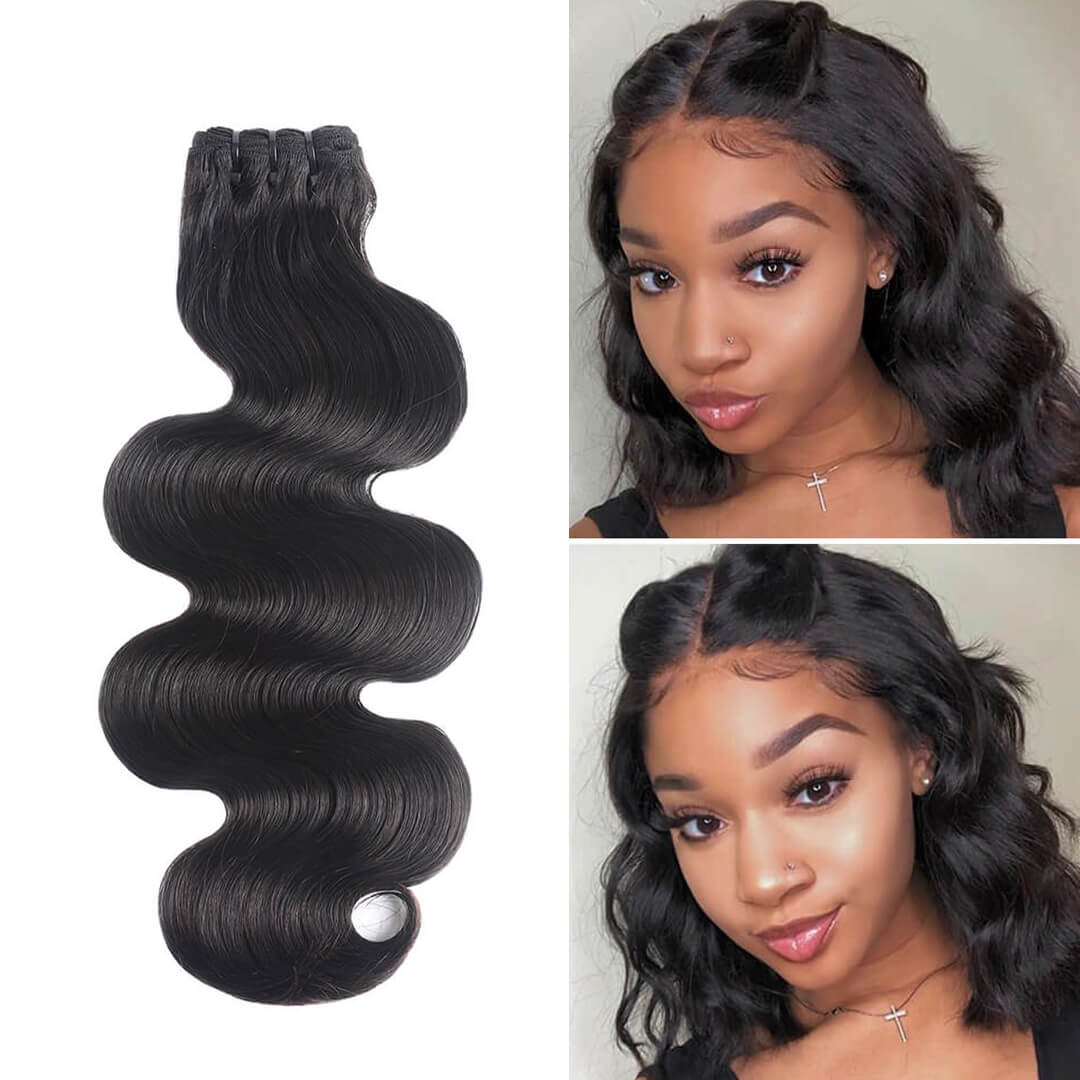 15A Grade Double Drawn Full End Body Wave Unprocessed Hair Natural Black 3 bundles/pack - arabellahair.com