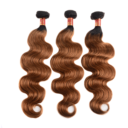 T1B/30 3 Bundles Body Wave Human Hair Weaves With 13*4 Lace Frontal Closure - arabellahair.com