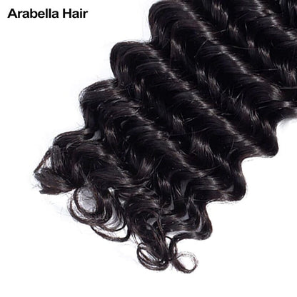 {12A 3Pcs} Deep Wave Unprocessed Virgin Brazilian Hair 3 Bundles 12A Grade Human Hair Arabella Hair 