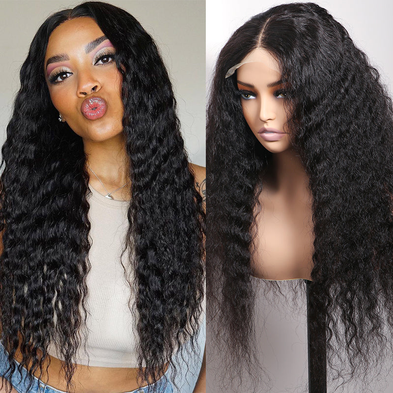 【Clearance Sale】Glueless 5x5 Lace Curly Bohemian Style Natural Color Lace Frontal Colored Human Hair Wig