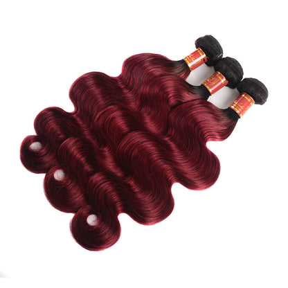 Ombre T1b/99J Body Wave 3 Bundles/pack - arabellahair.com