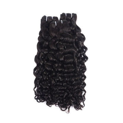 15A Grade Double Drawn Full End  Unprocessed Water Wave Hair Natural Black 3 bundles/pack - arabellahair.com